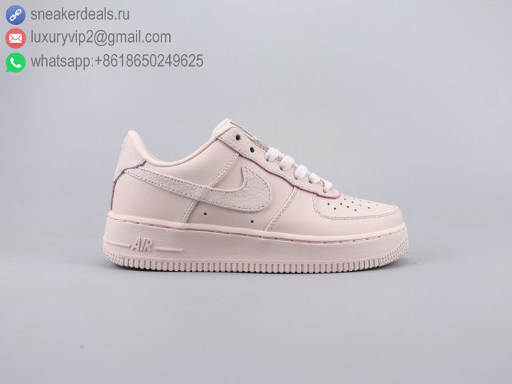 NIKE AIR FORCE 1 LOW VALENTINES DAY PINK LEATHER WOMEN SKATE SHOES